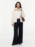 Beige Double-Faced Wool Blend Relaxed Jacket  Women