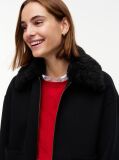 Black Double-Faced Wool Blend Relaxed Jacket  Women