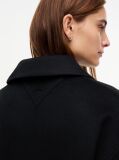 Black Double-Faced Wool Blend Relaxed Jacket  Women