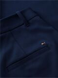 Blue Travel Button Cuff Barrel Trousers  Women
