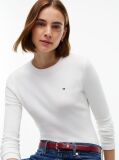 Beige Slim Crew Neck Long Sleeve T-Shirt  Women