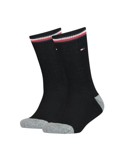 Black TH Kids Iconic Sports Sock 2P  Kids Unisex