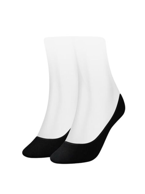 Black Tommy Hilfiger Women's Invisible Footie Socks 2 pack  Women