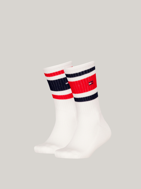 White Tommy Hilfiger Κάλτσες Με Sport Ριγέ Σχέδιο 2 Ζεύγη  Kids Unisex