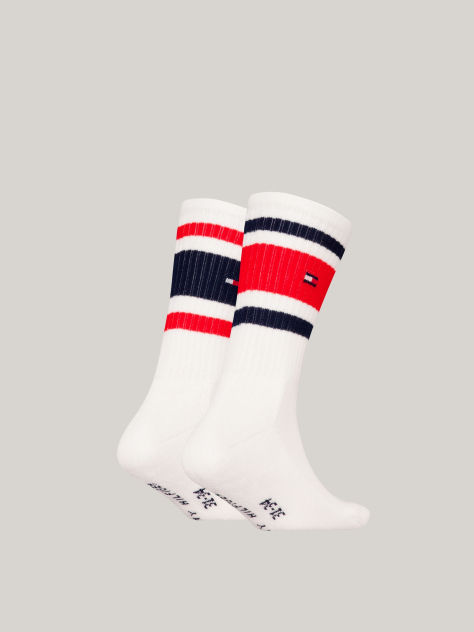 White Tommy Hilfiger Κάλτσες Με Sport Ριγέ Σχέδιο 2 Ζεύγη  Kids Unisex