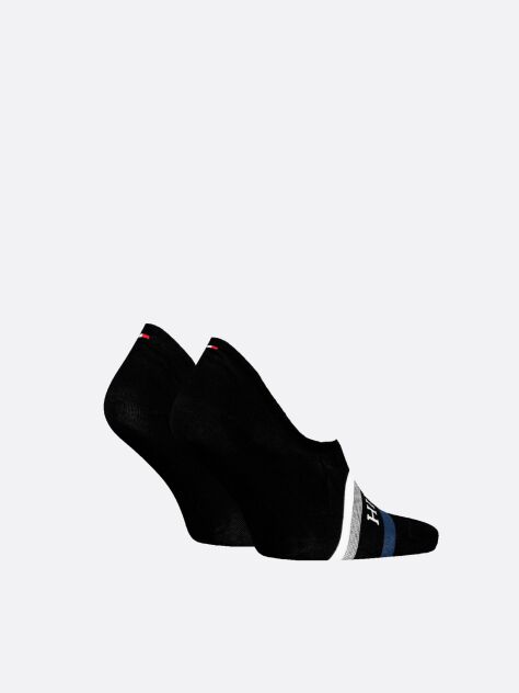 Black Tommy Hilfiger Men's Invisible Footie Socks 2 Pack  Men