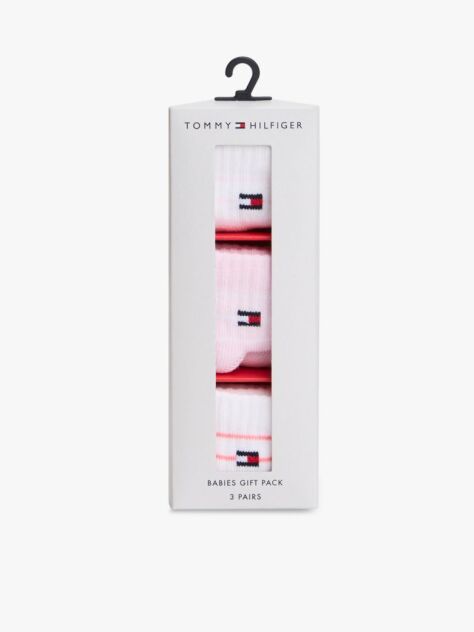Pink 3-Pack Breton Stripe Socks Gift Box  Newborn