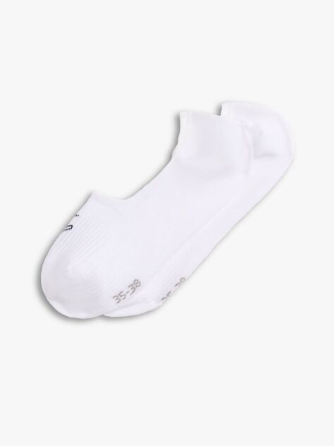 White 2-Pack Logo Ribbed Footie Socks  Women