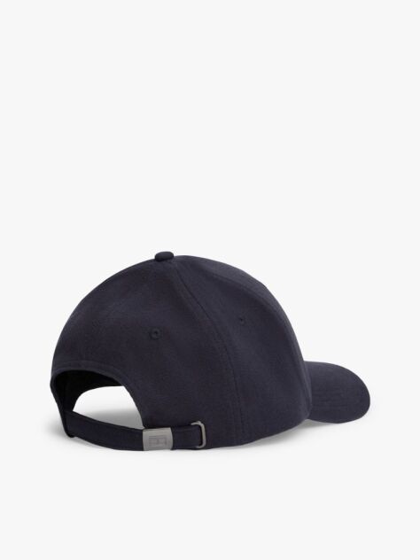 Blue Logo Patch Canvas Baseball Cap  Men