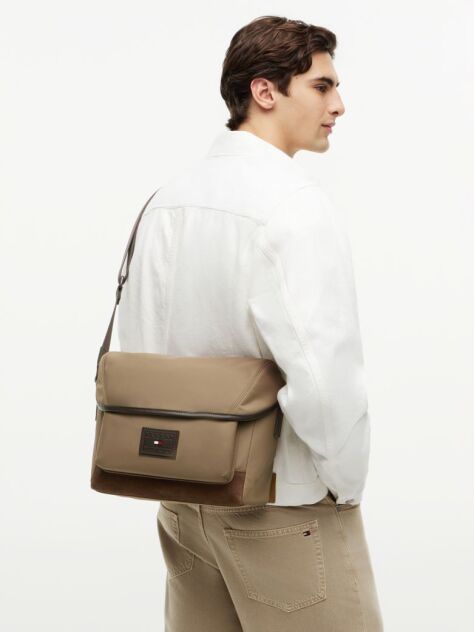 Καφέ Τσάντα Heritage Χιαστί Satchel Με Λογότυπο  Άνδρες
