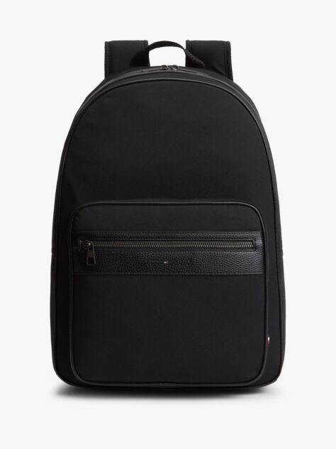 Black Logo Double Zip Dome Backpack  Men