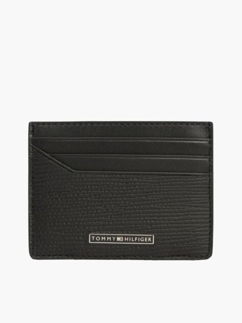 Black TH Business Leather Card Holder  Men