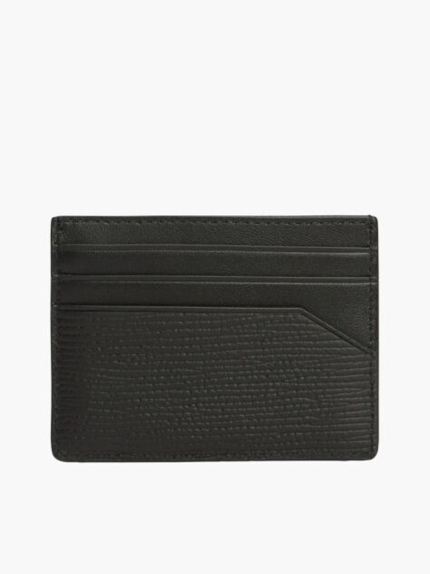 Black TH Business Leather Card Holder  Men