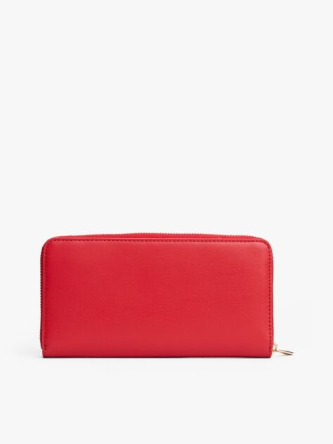Red TH Monogram Zip-Around Wallet  Women