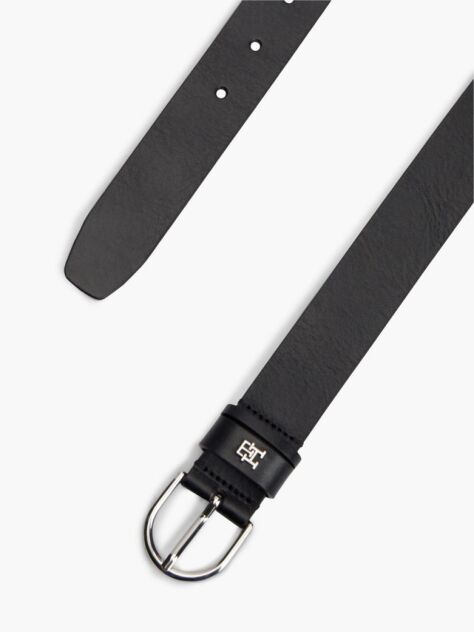 Black Essential Adjustable Leather Belt  Women