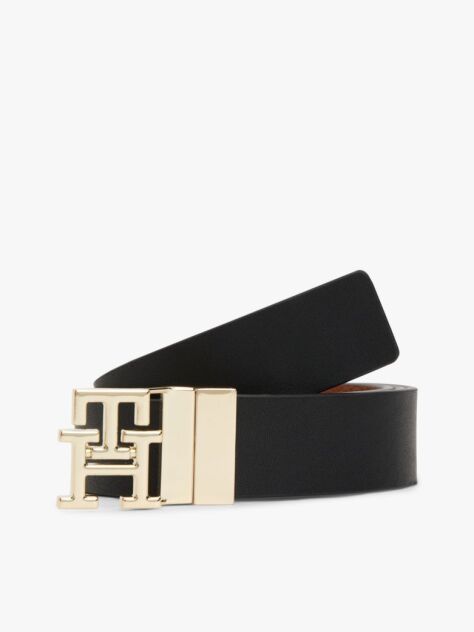 Multi TH Monogram Δερμάτινη Ζώνη  Γυναίκες
