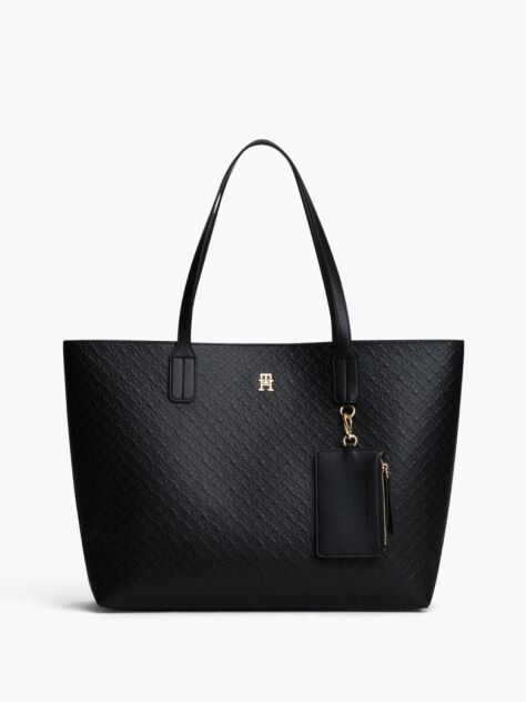Black Hilfiger Icon Coin Purse Tote Bag  Women