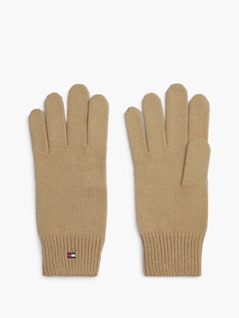 Brown Hilfiger Flag Gloves With Wool  Women