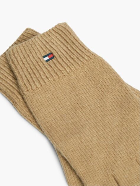 Brown Hilfiger Flag Gloves With Wool  Women
