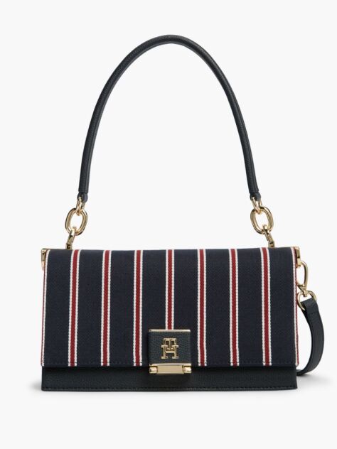 Blue Global Stripe Crossbody Shoulder Bag  Women
