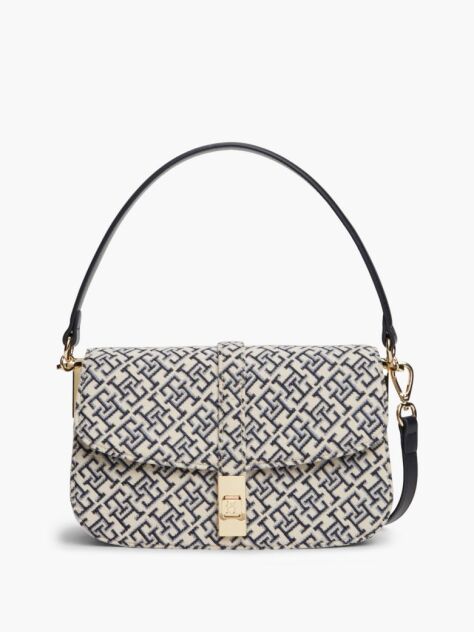 Blue TH Monogram Jacquard Convertible Crossbody Bag  Women