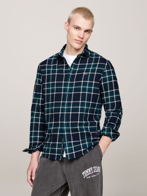 Multi Flannel Check Relaxed Shirt  Men