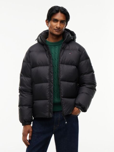 Black Water Repellent Down Jacket  Men
