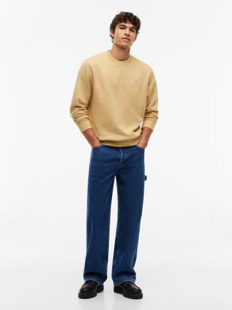 Beige Logo Crew Neck Sweatshirt  Men