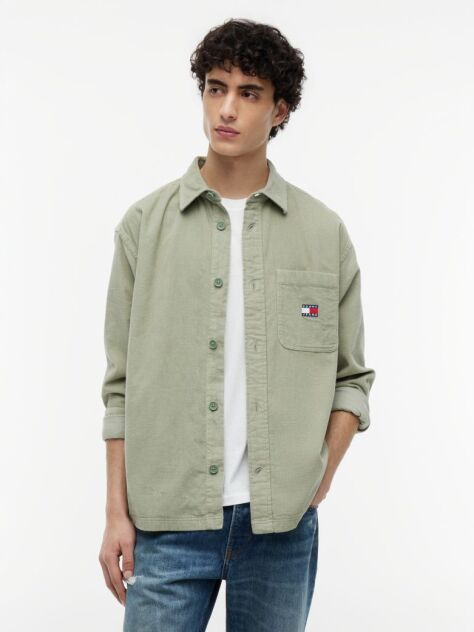 Green Brick Cord Overshirt  Men