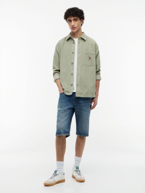Green Brick Cord Overshirt  Men