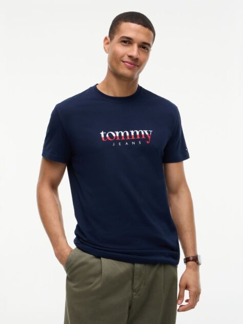 Blue Logo Jersey Crew Neck T-Shirt  Men