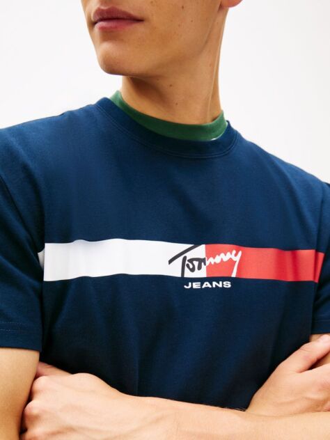 Blue Signature Logo Jersey T-Shirt  Men