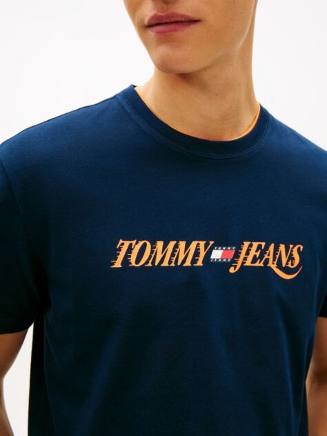 Blue Logo Crew Neck Jersey T-Shirt  Men