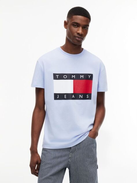 Blue Flag Badge Jersey Crew Neck T-Shirt  Men