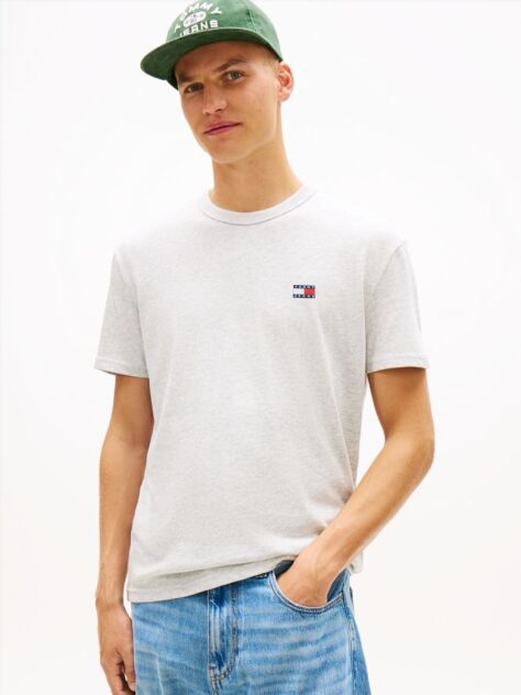 Grey Tonal Tommy Badge Jersey T-Shirt  Men