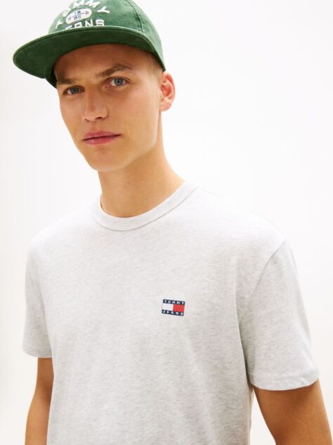 Grey Tonal Tommy Badge Jersey T-Shirt  Men