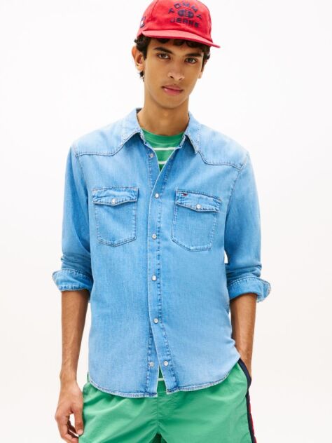 Denim Regular Fit Western Denim Shirt  Men