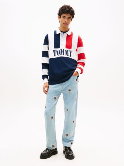 Denim Sonny Embroidery Regular Tapered Leg Jeans  Men