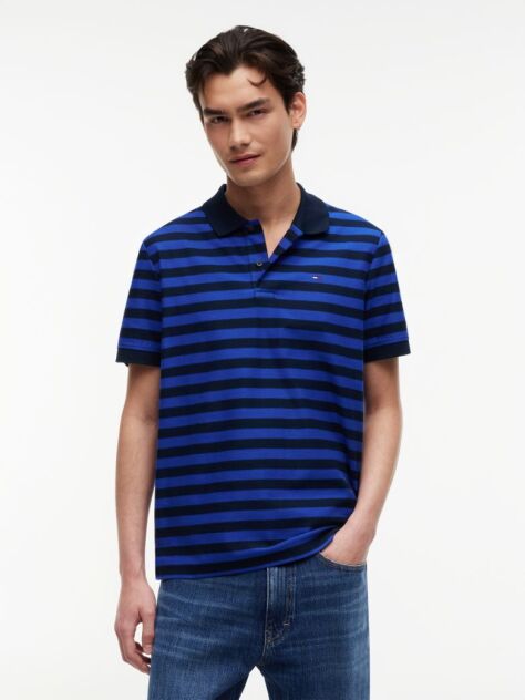 Multi Regular Fit Stripe Jersey Polo Shirt  Men