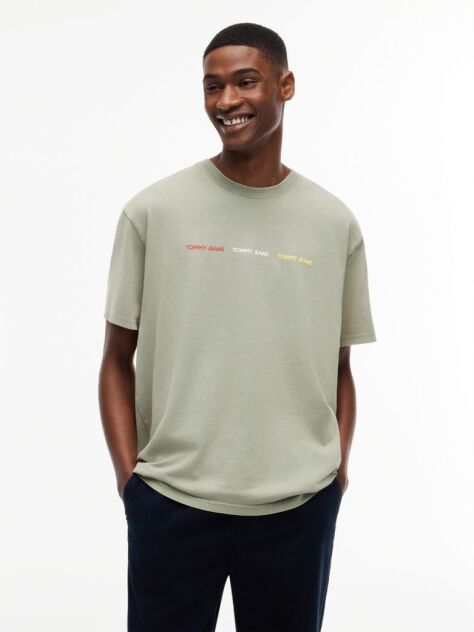 Πράσινο T-Shirt Με Επαναλαμβανόμενο Λογότυπο  Άνδρες