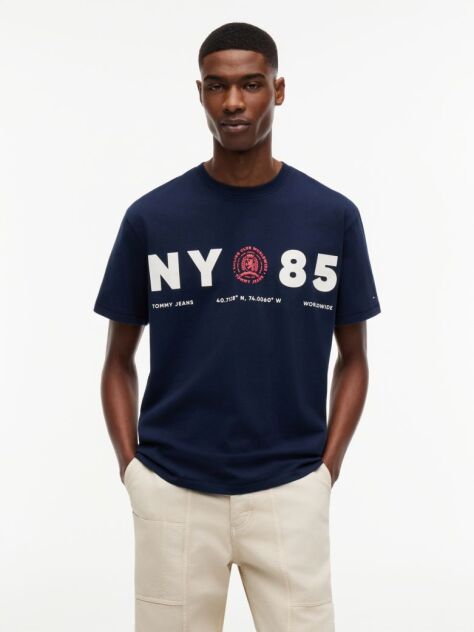 Blue Back Logo Relaxed Jersey T-Shirt  Men