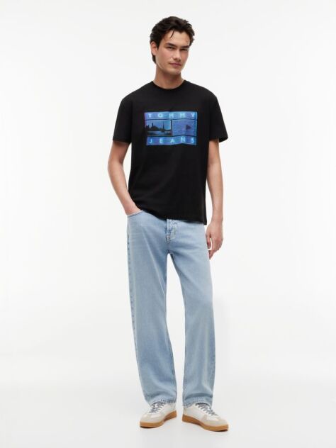 Black Photo Print T-Shirt  Men