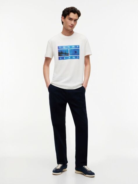 Άσπρο T-Shirt Με Σχέδιο  Άνδρες