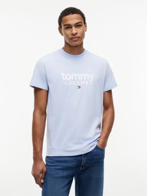 Μπλε Slim T-Shirt Με Λογότυπο Και Σχέδιο  Άνδρες