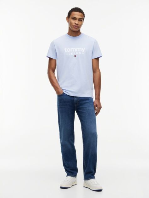 Μπλε Slim T-Shirt Με Λογότυπο Και Σχέδιο  Άνδρες