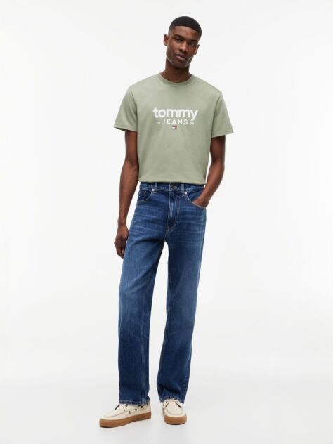 Πράσινο Slim T-Shirt Με Λογότυπο Και Σχέδιο  Άνδρες