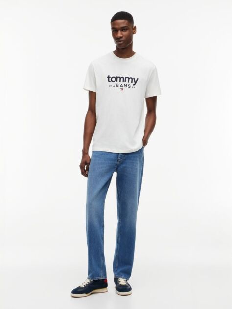 Άσπρο Slim T-Shirt Με Λογότυπο Και Σχέδιο  Άνδρες