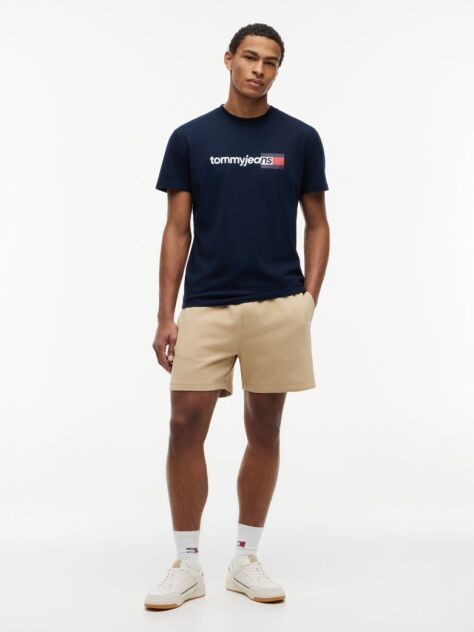 Μπλε Βαμβακερό T-Shirt  Άνδρες