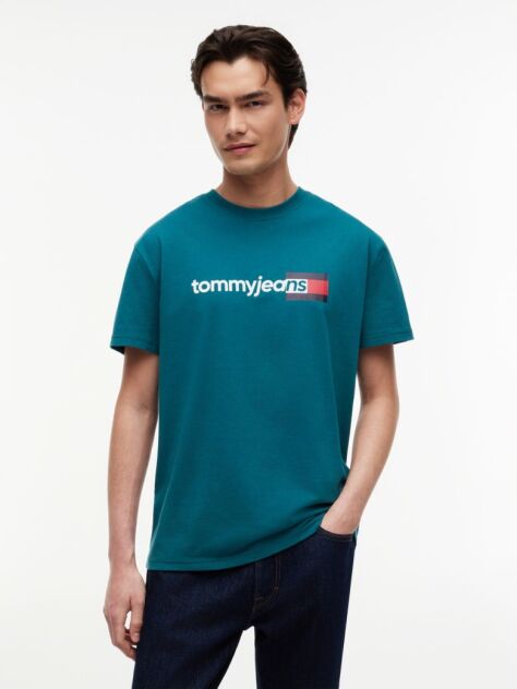 Πράσινο Βαμβακερό T-Shirt  Άνδρες
