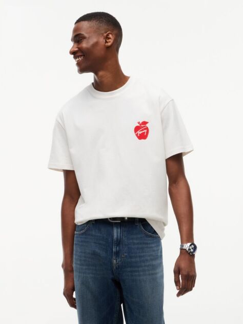 White Back Signature Logo Relaxed T-Shirt  Men